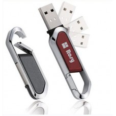 Maroon Pendrive With Logo